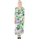 Horse Horses Animal World Green Quarter Sleeve Wrap Maxi Dress View1