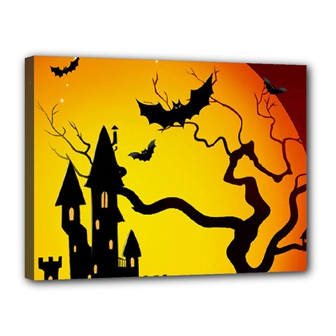 Halloween Night Terrors Canvas 16  X 12  (stretched) by Ket1n9