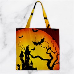 Halloween Night Terrors Zipper Grocery Tote Bag by Ket1n9