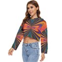 Fresh Watermelon Slices Texture Women s Lightweight Cropped Hoodie View2