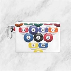 Racked Billiard Pool Balls Canvas Cosmetic Bag (small) by Ket1n9