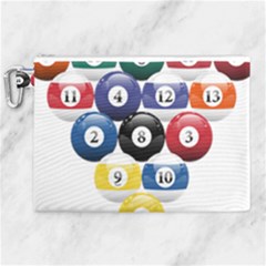 Racked Billiard Pool Balls Canvas Cosmetic Bag (xl) by Ket1n9
