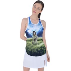 Astronaut Racer Back Mesh Tank Top by Ket1n9