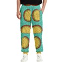 Taco Drawing Background Mexican Fast Food Pattern Men s Elastic Waist Pants View1