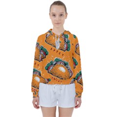 Seamless Pattern With Taco Women s Tie Up Sweat by Ket1n9