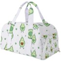 Cute Seamless Pattern With Avocado Lovers Burner Gym Duffel Bag View1