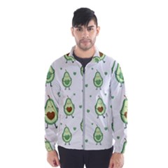 Cute Seamless Pattern With Avocado Lovers Men s Windbreaker by Ket1n9
