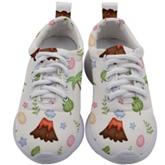 Cute Palm Volcano Seamless Pattern Kids Athletic Shoes by Ket1n9