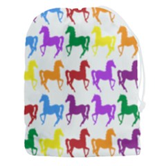 Colorful Horse Background Wallpaper Drawstring Pouch (3xl) by Hannah976