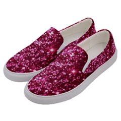 Pink Glitter Men s Canvas Slip Ons by Hannah976