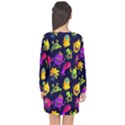 Space Patterns Long Sleeve Chiffon Shift Dress  View2