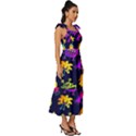 Space Patterns Tie-Strap Tiered Midi Chiffon Dress View3