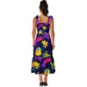 Space Patterns Tie-Strap Tiered Midi Chiffon Dress View4