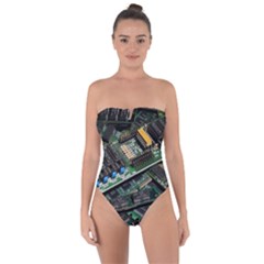 Computer Ram Tech - Tie Back One Piece Swimsuit by Hannah976
