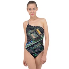 Computer Ram Tech - Classic One Shoulder Swimsuit by Hannah976