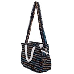 Close Up Code Coding Computer Rope Handles Shoulder Strap Bag by Hannah976