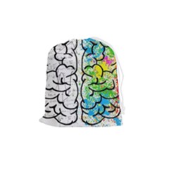 Brain Mind Psychology Idea Drawing Drawstring Pouch (medium) by Ndabl3x