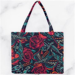 Vintage Flash Tattoos Designs Seamless Pattern Mini Tote Bag by Ndabl3x