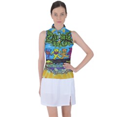 Dancing Bears Grateful Dead Women s Sleeveless Polo T-shirt by Cendanart