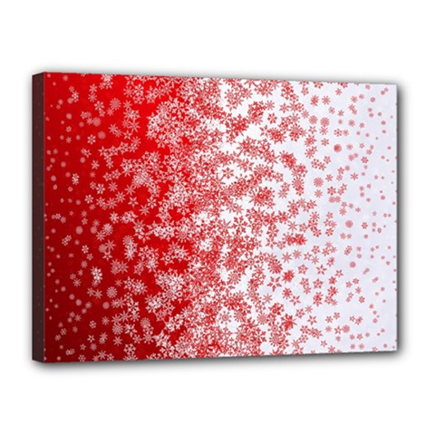 Christmas New Year Snowflake Deer Canvas 16  X 12  (stretched) by Ndabl3x
