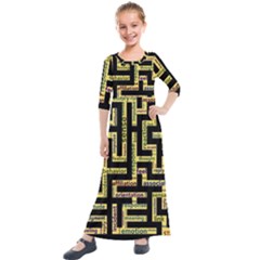 Mindset Stimulus Response Emotion Kids  Quarter Sleeve Maxi Dress by Paksenen