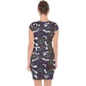 Time Nonlinear Curved Undirected Capsleeve Drawstring Dress  View2