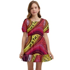Chaos Unknown Unfamiliar Strange Kids  Short Sleeve Dolly Dress by Paksenen