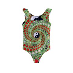 Love Avatars Characters Roles Yin Yang Kids  Frill Swimsuit by Paksenen