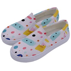 Abstract Seamless Colorful Pattern Kids  Canvas Slip Ons by Ndabl3x