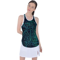 Circuits Circuit Board Green Racer Back Mesh Tank Top by Ndabl3x