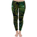 Circuits Circuit Board Yelow Classic Winter Leggings View1