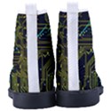 Circuits Circuit Board Yelow Kid s High-Top Canvas Sneakers View4