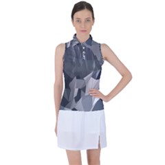 Gray Mountain Illustration Grey Mountain Digital Women s Sleeveless Polo T-shirt by Cendanart