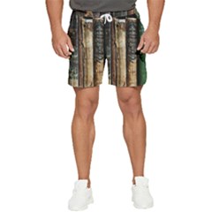 Assorted Color Books Old Macro Men s Runner Shorts by Cendanart