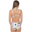 Graphic Design Geometric Background Double Strap Halter Bikini Set View2
