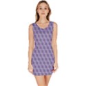Purple Abstract Geometric Pattern Bodycon Dress View1