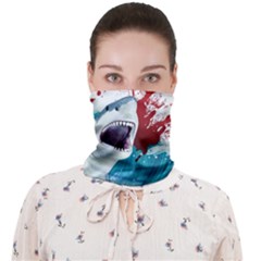 Colorful Monsters Shark Pattern Colorful Seamless Face Mask Bandanas (adult) by CoolDesigns