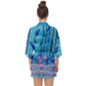 Tie Dye Dodger Blue Flamingo Half Sleeve Chiffon Kimono View2