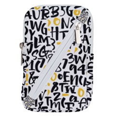 Letters Pattern Belt Pouch Bag (small) by Bedest