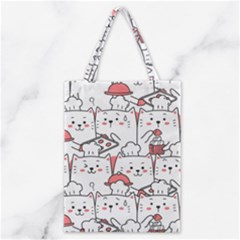 Cute Cat Chef Cooking Seamless Pattern Cartoon Classic Tote Bag by Bedest