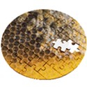 Honeycomb With Bees Wooden Puzzle Round View2