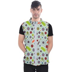 Seamless Pattern With Viruses Men s Puffer Vest by Bedest
