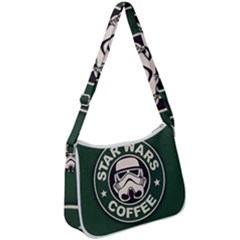 Stormtrooper Coffee Zip Up Shoulder Bag by Cendanart