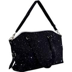 Sky Black Star Night Space Edge Super Dark Universe Canvas Crossbody Bag by Cendanart