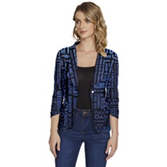 Doctor Who Tardis Women s One-button 3/4 Sleeve Short Jacket by Cendanart