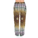 Barcelona Glass Window Stained Glass Women Velvet Drawstring Pants View2