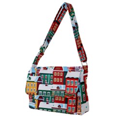 Christmas Background Design House Full Print Messenger Bag (s) by Proyonanggan