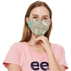 Mapart Dubai Map Fitted Cloth Face Mask (adult) by Proyonanggan