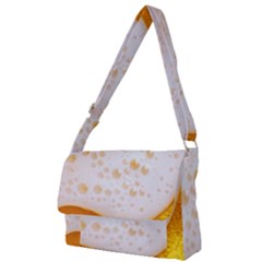 Beer Foam Texture Macro Liquid Bubble Full Print Messenger Bag (l) by Cemarart