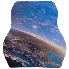 Earth Blue Galaxy Sky Space Car Seat Velour Cushion  by Cemarart